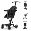 Dream On Me Lightweight and Compact Coast Rider Stroller with One Hand Easy Fold, Adjustable Handles and Soft Ride Wheels, Black by TinyTreasures Baby Boutique
