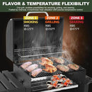 Charcoal Grills, Large Outdoor BBQ Grill Offset Smoker with Side Table Heavy Duty Outside Barbecue Grills Cooking Backyard Patio (Enamel Grill Grate) by GreenHaven Gardens