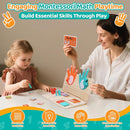 Montessori Math Learning Toy – Number Blocks, Counting Sticks, Tracing Board & Finger Counting, Educational Preschool STEM Sensory Toys for Toddlers, Birthday Gift for 2 3 4 5 Year Old Boys Girls Kids by TinyTreasures Baby Boutique
