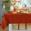 sancua Rectangle Tablecloth 60 x 120 Inch Burnt Orange, Stain and Wrinkle Resistant Washable Fabric Fall Table Cloth, Thanksgiving Polyester Table Cover for Dining Parties Rust Pumpkin Orange by CozyNest Decor