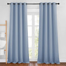 NICETOWN Vintage Blue Blackout Curtains 102 inches Long, Grommet Thermal Insulated Solid Room Darkening Window Treatments Sound Reducing for Living Room, W46 x L102, Set of 2 by TinyTreasures Baby Boutique
