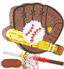 WERNNSAI Baseball Piñata - Baseball Piñata Bundle with Blindfold and Bat Sports Birthday Party Decorations for Boys Kids Pull String Baseball Gloves Piñata Family Games Baseball Party Supplies by TinyTreasures Baby Boutique