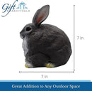 Stocky Bunny Garden Statue - Outdoor Key Hider for Garden, Porch or Patio - Magnetic Cover Key Hider by GreenHaven Gardens
