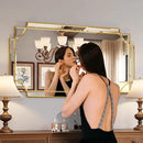 Kelly Miller 28"x50" Large Gold Mirror for Wall, Modern Elegant Decorative Mirror Rectangular Vanity Mirror Beveled for Bathroom Living Room Bedroom Farmhouse Fireplace Entryway Hallway by CozyNest Decor
