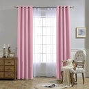 NICETOWN Crystal Pink Blackout Curtains for Living Room, Window Treatment Thermal Insulated Room Darkening Grommet Drapes Sound Dampening for Bedroom, 2 Panels, W37 x L72 by TinyTreasures Baby Boutique