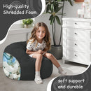 COMAX Bean Bag Chair for Kids 8-12, Toddler Beanbag Bed Corduroy, Convertible Child Bean Chair to Floor Mattress with Filler, Kid Reading Comfy Lounge Couch for Boys and Girls Bedroom, Dark Grey by TinyTreasures Baby Boutique