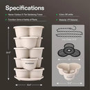 VIVOSUN 5 Tier Vertical Gardening Stackable Planter for Strawberries, Flowers, Herbs, Vegetables, Ivory by GreenHaven Gardens