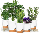 GARDIFE Plant Pots 7/6.5/6/5.5/5 Inch Self Watering Planters with Drainage Hole, Plastic Flower Pots, Nursery Planting Pot for All House Plants, African Violet, Flowers, and Cactus,White by GreenHaven Gardens