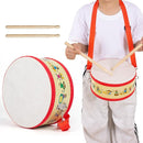 Kids Drum Set with Adjustable Strap: Toddler Musical Instrument for Ages 3-5, Wearable Drum Kit with Drumsticks, Educational Percussion Toy for Rhythm Music Development (Red) by TinyTreasures Baby Boutique