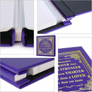 Inspirational Leather Photo Album,Magnetic Self-Stick Page Photo Album,Family Album,Hand Made DIY Albums Holds 3x5, 4x6, 5x7, 6x8 Photos (purple-always remember) by TinyTreasures Baby Boutique