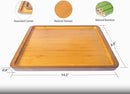 Bamboo Serving Tray – Two Sizes for Breakfast, Tea, Coffee & Snacks – Eco-Friendly Wooden Tray for Bed, Kitchen, Coffee Table, or Decorative Use by CozyNest Decor