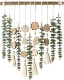 Artificial Eucalyptus Wall Decor Fake Greenery Leaves Stems Wall Hanging Plants on 16.5 inch Wooden Stick Boho Rustic Farmhouse Decor for Bedroom Kitchen Dining Room Bathroom by CozyNest Decor