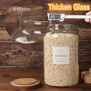 2 PCS Large Glass Jar with Airtight Lid, Glass Food Storage Jars for Tea,Spice,Cereal, Egg,Flour,Coffee and More(98 FL OZ/2800 ml) by CozyNest Decor