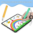 2pcs Kid-Friendly Stylus Pens for Touch Screens, Tablet Stylus Pen with Spring Cord Universal Touch Screen Capacitive Crayon Stylus Green Orange by TinyTreasures Baby Boutique