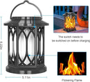Solar Lanterns Outdoor, Flickering Flames Outdoor Solar Lights Hanging Lanterns Waterproof Decoration Lighting for Garden,Tree,Table (2 Pack) by CozyNest Decor