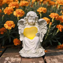 Angel Statues for Garden, Solar Angels for Outside with Glowing Heart & Cemetery Decorations for Grave, Yard Art Patio Balcony & Lawn Ornaments Gifts for Mom Grandma Women by CozyNest Decor