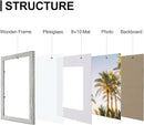 Vittanly 11x14 Picture Frames Set of 9, Shatter Resistant Plexiglass, Display 8x10 Pictures with Mat or 11x14 without Mat, Photo Frames for Wall or Tabletop, Engineered Wood, Grey by CozyNest Decor