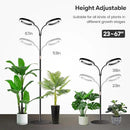 Garpsen Halo Grow Lights, Dual-Head Full Spectrum LED Plant Lights for Indoor Growing with Stand, 3 Color Modes Grow Lamp with Timer 6/12/16H, 5 Dimmable Levels, 168 LEDs and 67''Height Adjustable by GreenHaven Gardens
