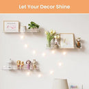 upsimples 4 Pack Acrylic Shelves for Wall Storage, 15" Floating Bookshelves for Kids, Display Shelf Organizer for Bathroom, Bedroom, Living Room, Kitchen, Room Decor, Clear by CozyNest Decor