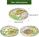 Sungmor 3PC Pretty Garden Stepping Stones, 9.8" Large Concrete Decorative Stones with Beautiful Pattern, Unique Outdoor Lawn Accents, Yard Walkway Flower Bed Wall Shelf Welcome Friends Decorations by CozyNest Decor