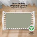 KeaBabies 2-Pack Organic Crib Sheets for Boys, Girls - 52x28 Fitted Crib Mattress Sheet Neutral, Breathable Jersey Cotton Cover for Baby Bed, Toddler Mattress, Soft & Cute Prints (Lichen) by TinyTreasures Baby Boutique