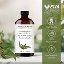 Majestic Pure Eucalyptus Essential Oil with Glass Dropper - 4 Fl Oz Pack of 2-100% Pure and Natural Eucalyptus Oil - Premium Grade Essential Oils for Diffuser, Aromatherapy, Soap and Candle Making by CozyNest Decor