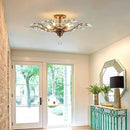 Ganeed Vintage Crystal Chandelier, Modern Bronze Branches Ceiling Light Fixture with 5-Light Heads for Farmhouse Living Room Dinning Room Kitchen Over Table Hallway by CozyNest Decor