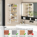 IBUYKE Spice Rack Wall Mount,4 Tier Hanging Seasoning Organizer,Spice Rack for Wall for up to 50 Jars,Spice Organization for Kitchen Cabinet,Living Room,Bathroom,Pantry,Natural TLJ016R by CozyNest Decor