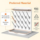 Lifewit Large Baby Bottle Drying Rack with Drain Mat, 15 Hooks Vertical Rack Dryer with Removable Pacifiers Box, Drip Tray, Space Saving Countertop Holder Organizer for Weighted Straws, Pump Parts by TinyTreasures Baby Boutique