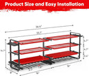 Upgrade Large power tool organizer Wall Mount,4 Layers Heavy Duty Metal Loads 400lbs Power Tool Hanger Shelf Battery Storage with 8 Cordless Drill Bit Holder,Utility Racks for Garage Tool Room by GreenHaven Gardens