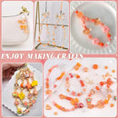 Assorted 170-230PCS Orange Acrylic Beads for Bracelet Making, Flower Bow Butterfly Candy GummyBear Aesthetic Bracelet Charms,Cute Beads for Jewelry Making DIY Necklace Keychain Phone Charm by TinyTreasures Baby Boutique