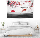 Houselerax Japanese Koi Fish Tapestries, Cherry Blossoms Asian Oriental Flower Branch Koi Fish Carp Tapestry Wall Hanging for Bedroom Living Room Office Decor 60"x40" by CozyNest Decor