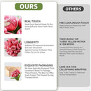 Buart Artificial Tulip in Bulk for Home Kitchen Wedding Bridal Bouquet,Fake Flowers for Mother's Day Easter Table Centerpieces Decorations(Large Size,Hot Pink,Real-Touch,12pcs) by CozyNest Decor