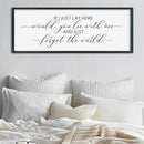 SRSZHIYUE If I Lay Here Would You Lie With Me Sign Bedroom Wall Decor Art 40"×15" Large Wood Framed Wall Hanging (Black) by CozyNest Decor