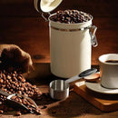 ShanSon Coffee Canister Airtight Coffee Container Stainless Steel Coffee Bean Storage Container with Scoop Coffee Canister for Beans Grounds Sugar Flour Tea Cereal,22OZ, Beige by CozyNest Decor