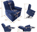 Triple Motor Power Lift Recliner Chair with Massage and Dual Heat for Elderly People, Zero Gravity Lay Flat Recliner Infinite Position, USB Ports（Navy Blue） by CozyNest Decor