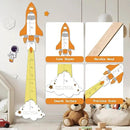 Personalized Name Height Chart for Kids, Cute Rocket Wooden Growth Chart for Kids, Wall Height Chart for Children, Cute Wall Ruler for Kids, Track Height Measurement, Easy to Install by CozyNest Decor