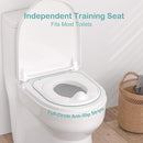 2-in-1 Toddler Potty Training Toilet - Larger Potty Chair & Detachable Training Seat for Boys & Girls Ages 1-3 with Flushing Sound, Wipes Storage, Toilet Paper Holder - Cyan by TinyTreasures Baby Boutique
