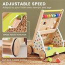 Tiny Land Wooden Baby Walker, Adjustable Speed Baby Push Walker for Boys and Girls, Montessori Activity Center Push Toy for Kids Development (Rainbow) by TinyTreasures Baby Boutique