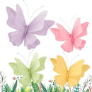 SUNBEAUTY Butterfly Party Decorations, 3D Paper Butterfly Decoration, Hanging Paper Butterfly for Baby Shower Decorations Girls, Women, Paper Flowers for Wall Decoration, Set of 4 by CozyNest Decor