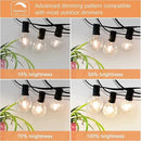Outdoor String Lights 300FT Waterproof Globe String Lights with 150+4 Shatterproof G40 LED Bulbs,Dimmable Connectable Patio Lights String for Hanging Bistro Backyard Gazebo,2-Pack x 150 FT by GreenHaven Gardens