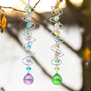 H&D HYALINE & DORA Set of 3 Crystal Sun Catcher for Window Hanging Double-Spiral Gazing Ball Spiral Tail Rainbow Maker Wind Spinners Outdoor for Garden, Patio, Porch, Christmas by GreenHaven Gardens
