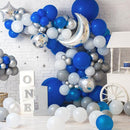 RUBFAC 129pcs Dark Blue Balloons Different Sizes 18 12 10 5 Inch for Garland Arch for Birthday Gender Reveal Baby Shower Graduation Party Decoration by TinyTreasures Baby Boutique