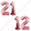 GOER Number 12 Balloons for 12th Birthday Sweet 12 Party Decorations,42 Inch Jumbo Foil Helium 21 Balloons for 21st Birthday Party Decoration (Rose Gold) by TinyTreasures Baby Boutique