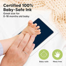 2-Pack Inkless Baby Hand and Footprint Kit - Mess Free Ink Pad for Newborn Keepsake, Dog Nose & Paw Print Kit, Clean Touch Ink Pad for Baby Hand & Footprints, Ideal New Mom Gifts (Navy, L) by TinyTreasures Baby Boutique