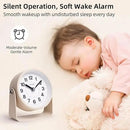 Analog Alarm Clock, Silent Non-Ticking Quartz Movement, Battery-Operated with Snooze & On-Demand Light, Easy to Set Gentle Wake Bedside Desk Clock, Ideal for Home, Travel, Office (Yellow) by CozyNest Decor