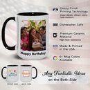 Ship Next Day Custom Mug Design Your Own Photo Text Personalized Picture Gifts for Women Men Customized Gifts Idea Personalized Coffee Mugs 15oz Black Handle by TinyTreasures Baby Boutique