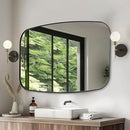 ANDY STAR 30x40” Black Bathroom Mirror, Oblong Vanity Mirror with Stainless Steel Metal Frame, Matte Black Oval Mirror for Over Sink, Modern Anti Rust Wall Mounted by CozyNest Decor
