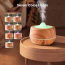 500ml Essential Oil Diffuser with 10 Scented Essential Oils,Wood Grain Ultrasonic Oil Diffuser,Aromatherapy Diffuser with Remote Control,Timer,7 Colors Light,2 Mist Modes for Large Room Office,Yellow by CozyNest Decor