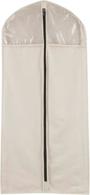 Household Essentials 3392-1 Cedarline Collection Hanging Garment Bag | Dress and Suit Protector | Natural Cotton Canvas,Off-White by CozyNest Decor